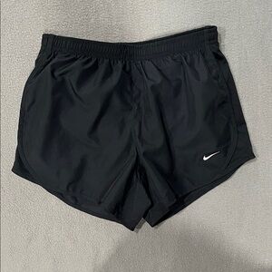 Nike Black Girls' Athletic Shorts with White Swoosh